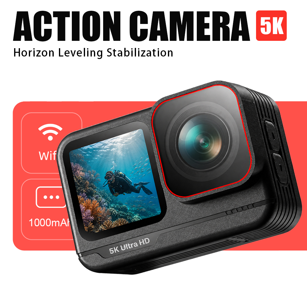 Photographic Memory - Двухэкранная экшн-камера 4K 5K с Wi-Fi